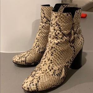 Maje snake skin booties